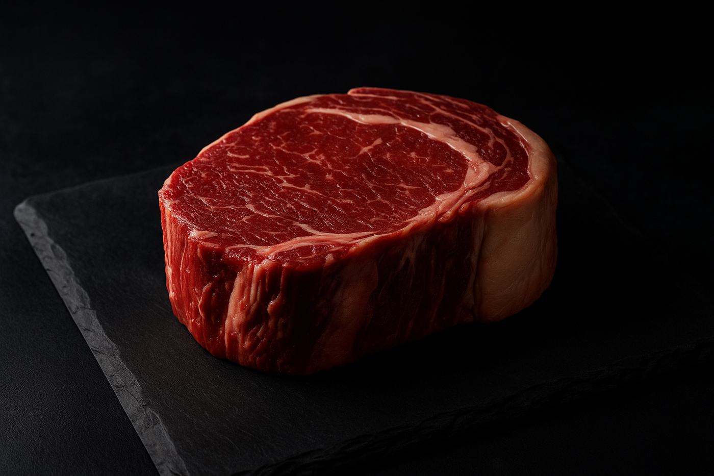 Carnivore diet beginners guide for men — ribeye steak on dark slate