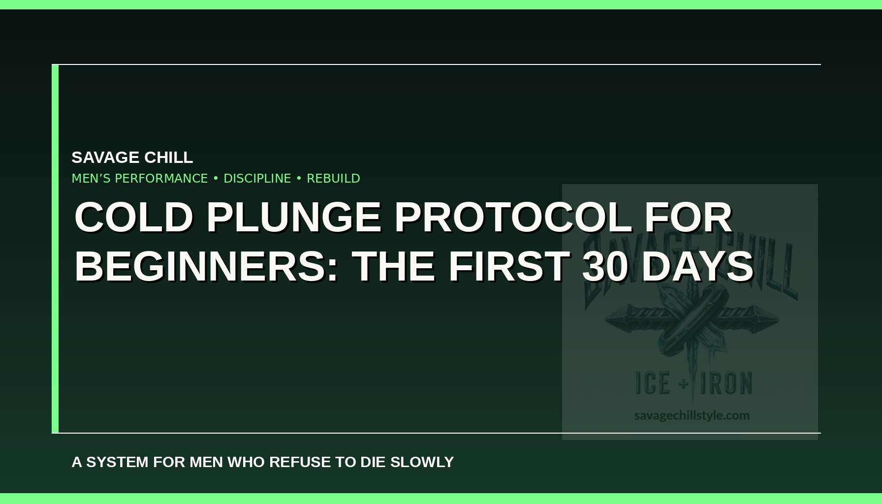 Cold Plunge Protocol for Beginners: The First 30 Days