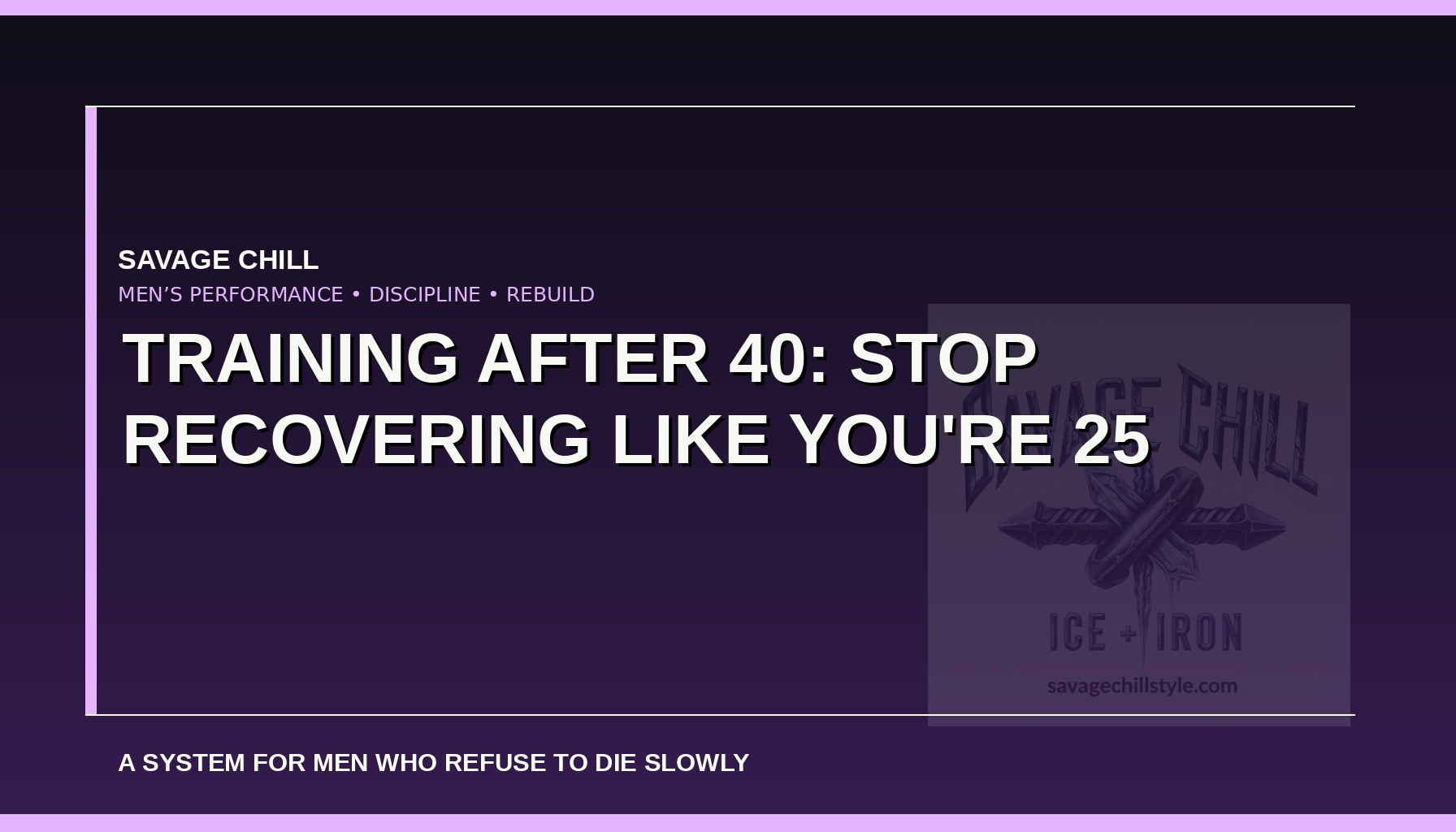 Training After 40: Stop Recovering Like You're 25
