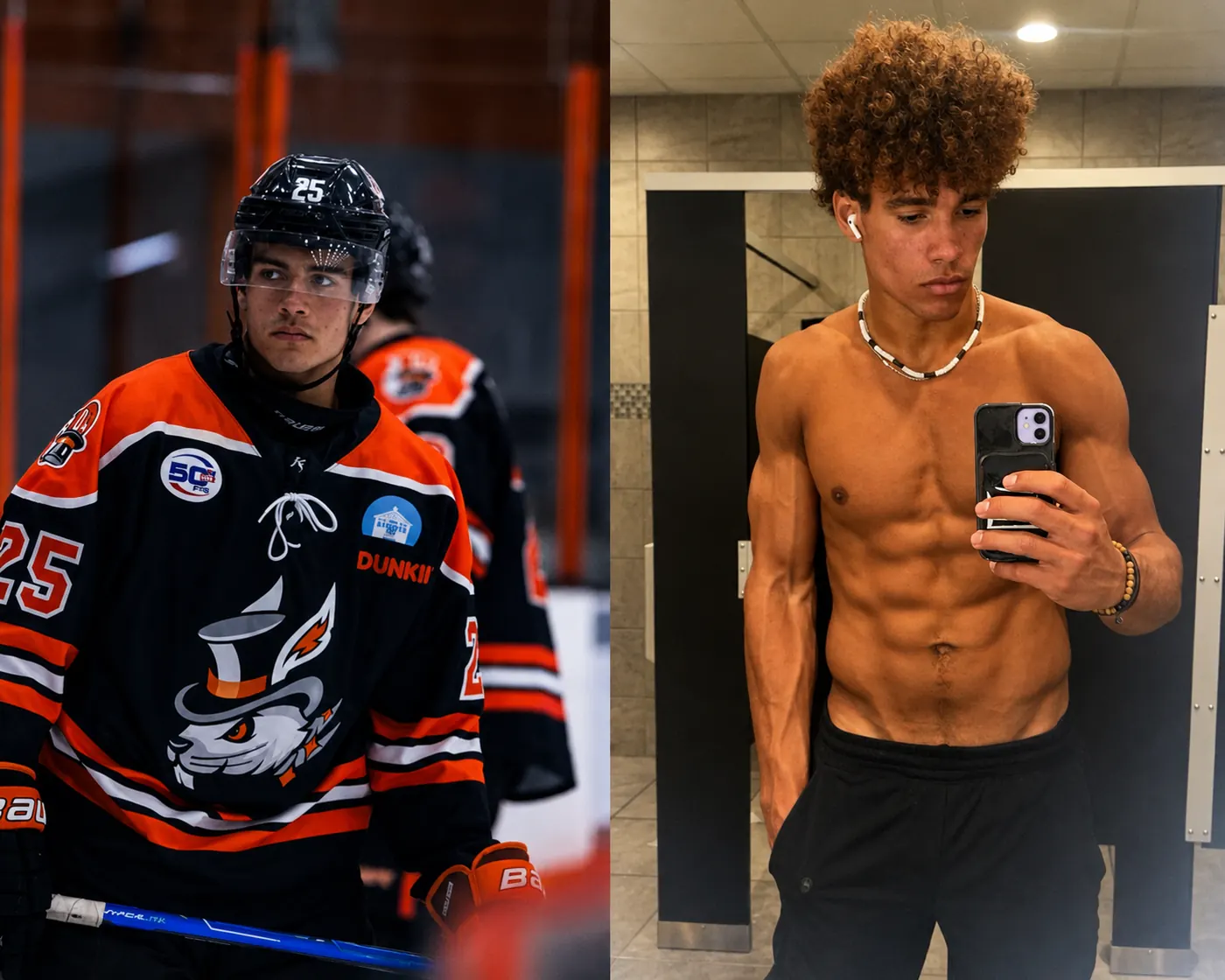 Savante Strandberg, professional hockey player in the Allsvenskan league, before and after Savage Chill coaching